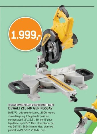 XL-BYG Dewalt 216 mm geringssav tilbud