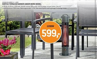 XL-BYG Hortus terrassevarmer under bord model tilbud