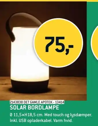 XL-BYG Solar bordlampe tilbud