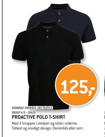 XL-BYG Proactive polo t-shirt tilbud