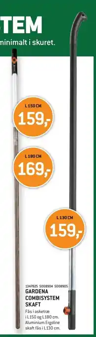 XL-BYG Gardena combisystem skaft tilbud