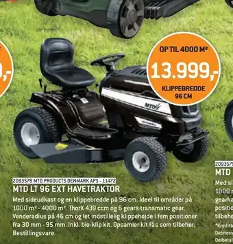 XL-BYG MTD LT EXT Havetraktor tilbud