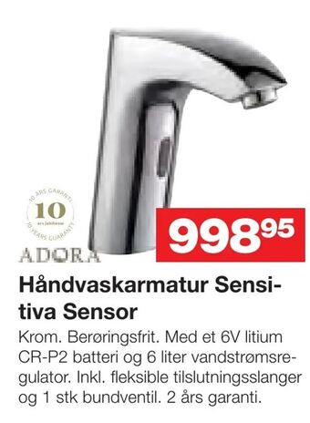 Bauhaus Håndvaskarmatur Sensitiva Sensor tilbud