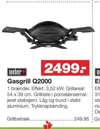 Bauhaus Gasgrill Q2000 tilbud