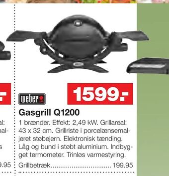 Bauhaus Gasgrill Q1200 tilbud