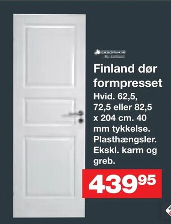 Bauhaus Finland dør formpresset tilbud