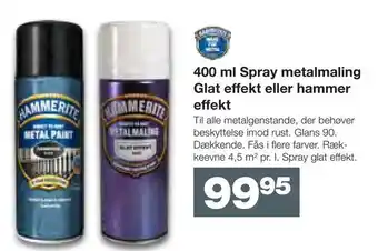 400 ml Spray metalmaling Glat effekt eller hammer effekt