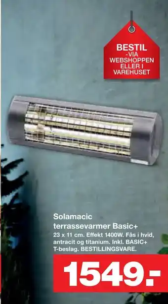 Bauhaus Solamacic terrassevarmer Basic+ tilbud