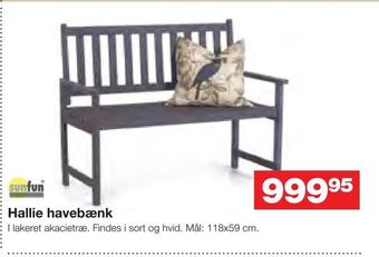 Bauhaus Hallie havebænk tilbud