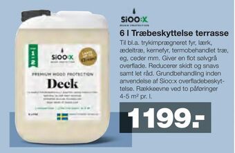 Bauhaus 6 l Træbeskyttelse terrasse tilbud