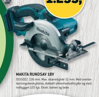 XL-BYG Makita rundsav 18v tilbud
