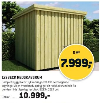 XL-BYG LYSBECK REDSKABSRUM tilbud