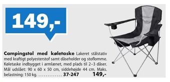 Campingstol med køletaske