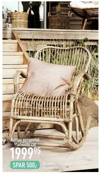Imerco Rattan 95x56x86 cm gyngestol tilbud