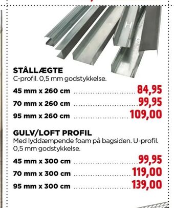 Gulv/loft profil