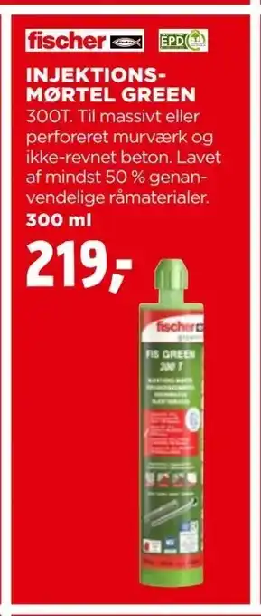 jem & fix Injektionsmørtel green tilbud