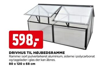 jem & fix Drivhus til højbedsramme tilbud