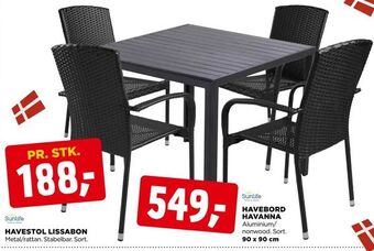 jem & fix Havebord havanna tilbud