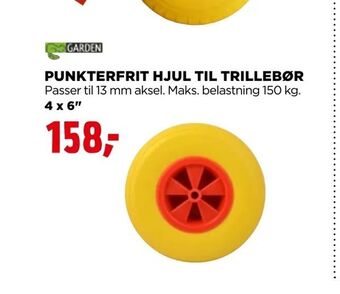 jem & fix Punkterfrit hjul til trillebør tilbud