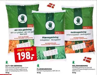 jem & fix Alt-i-en gødning, plænegødning, helårsgødning tilbud