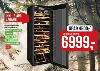 Skousen Hoover vinkøleskab HWC200EELWN tilbud
