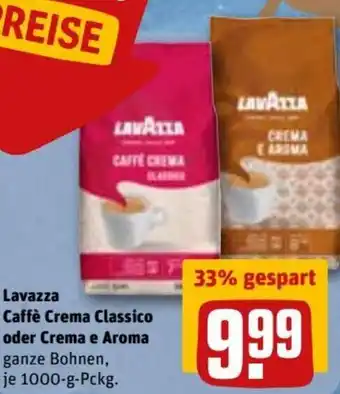 REWE DE Lavazza Caffè Crema Classico Oder Crema E Aroma 1000g tilbud