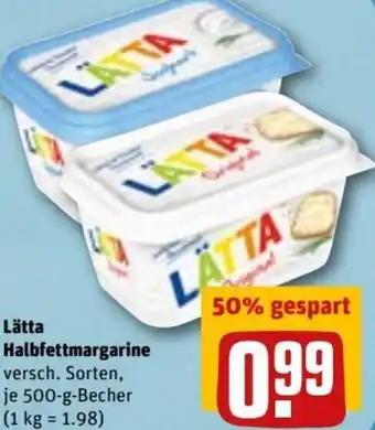 REWE DE Lätta Halbfettmargarine 500g tilbud