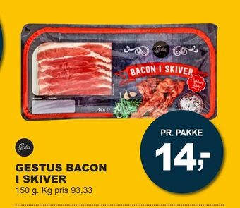 Let-Køb Gestus bacon i skiver tilbud