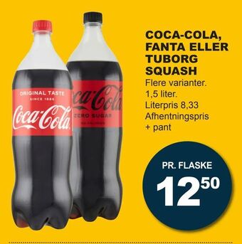 Let-Køb Coca-cola, fanta eller tuborg squash tilbud