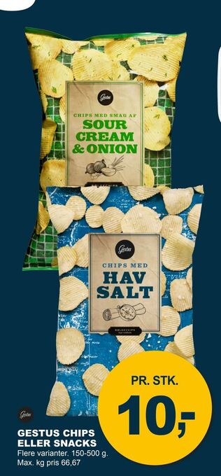 Let-Køb Gestus chips eller snacks tilbud
