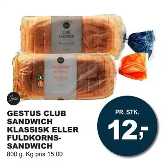 Gestus club sandwich klassisk eller fuldkorns sandwich