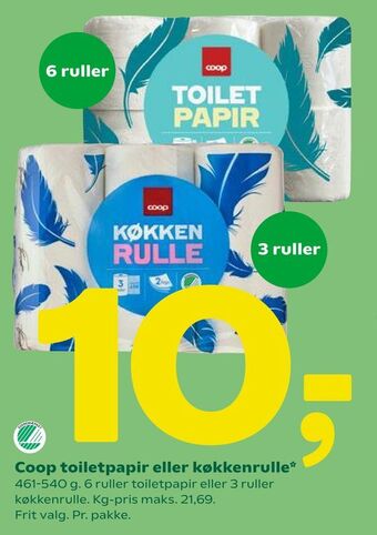 Coop 365 Coop toiletpapir eller køkkenrulle tilbud