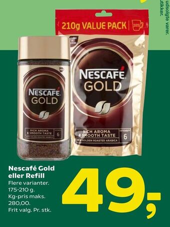 Coop 365 Nescafé Gold eller Refill tilbud