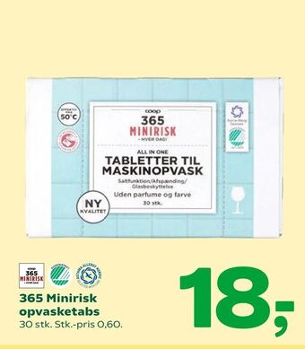 Coop 365 365 Minirisk opvasketabs tilbud