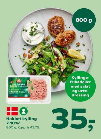 Coop 365 Hakket kylling 7-10% tilbud