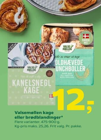 Coop 365 Valsemøllen kage eller brødblandinger tilbud