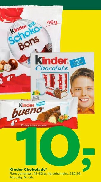 Coop 365 Kinder Chokolade tilbud