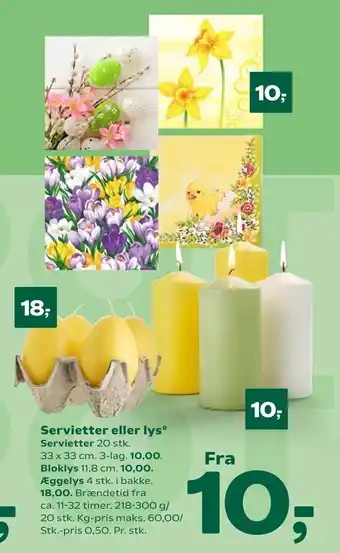 Coop 365 Servietter eller lys tilbud