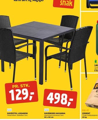 jem & fix Havebord havanna tilbud