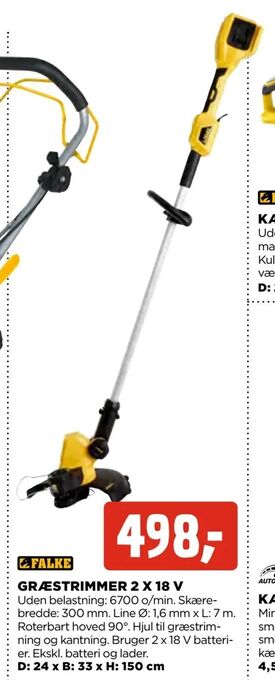 jem & fix Græstrimmer 2 x 18 v tilbud
