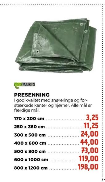 jem & fix Presenning tilbud