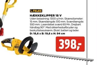 jem & fix Hækkeklipper 18 v tilbud