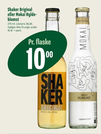 Min Købmand Shaker Original eller Mokaï Hyldeblomst tilbud
