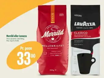 Min Købmand Merrild eller Lavazza tilbud