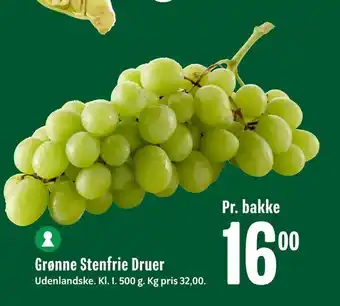 Grønne Stenfrie Druer