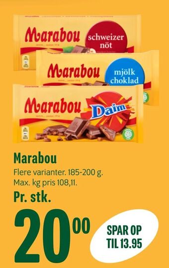 Min Købmand Marabou tilbud