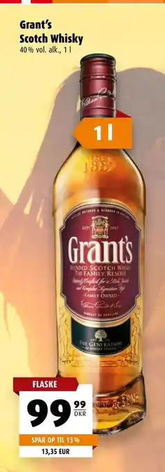 Scandinavian Park Grant's Scotch Whisky tilbud