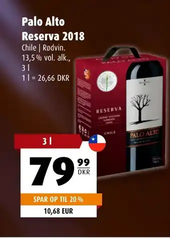 Scandinavian Park Palo Alto Reserva 2018 tilbud