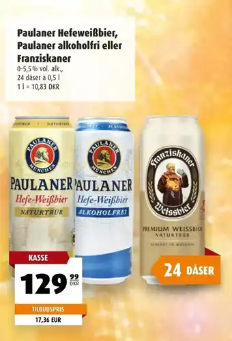 Scandinavian Park Paulaner Hefeweißbier, Paulaner alkoholfri eller Franziskaner tilbud