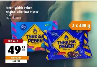 Scandinavian Park Fazer Tyrkisk Peber original eller hot & sour tilbud